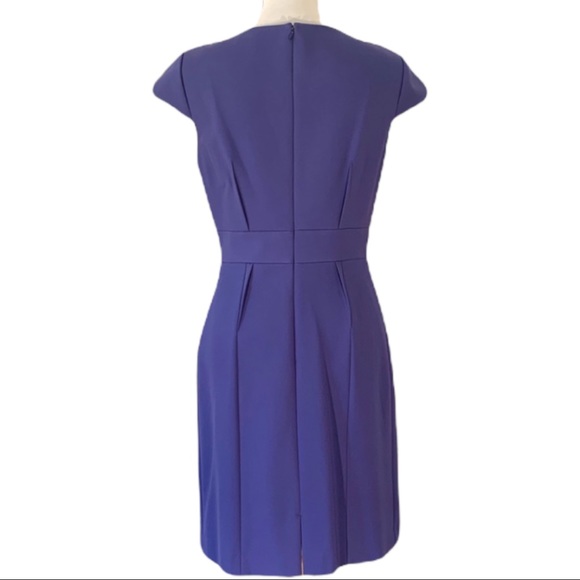 Antonio Melani cap sleeve pleated don’t royal blue dress size 2 - Picture 2 of 5